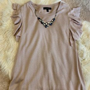 Banana Republic Light Pink Ruffle Sleeve Top